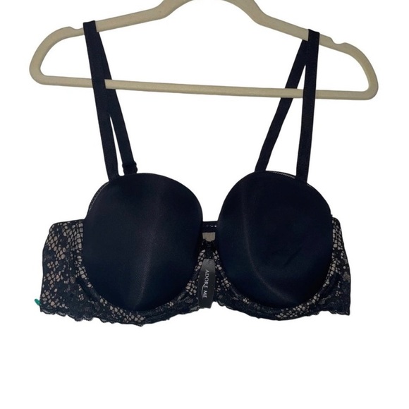 Adore Me Other - Adore Me Bra 44D Black Tan Lace Adjustable Straps